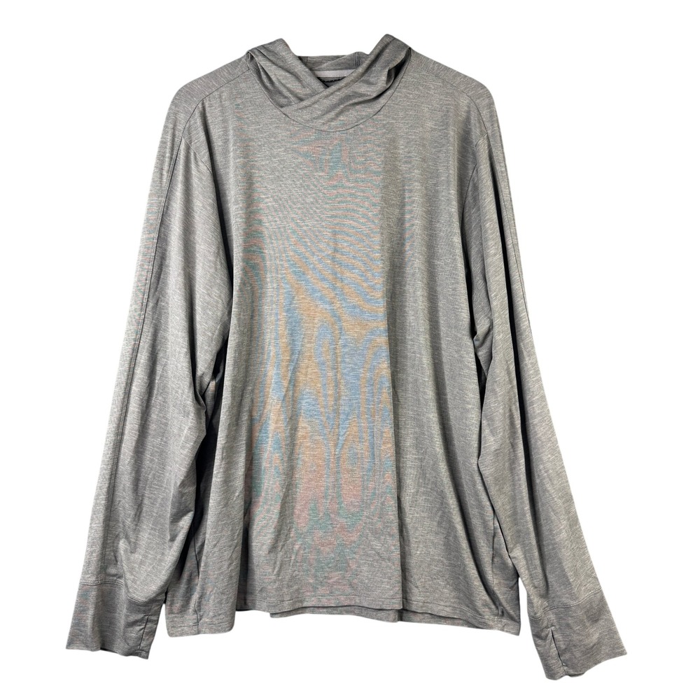 REI Co-op Sahara Shade Hoodie Gray Heather XXL Mens Sun Shirt Activewear